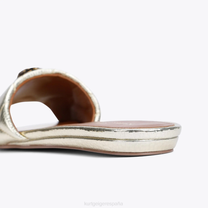 Kurt Geiger mujer sandalia plana london kensington 2LPR350 | calzados oro